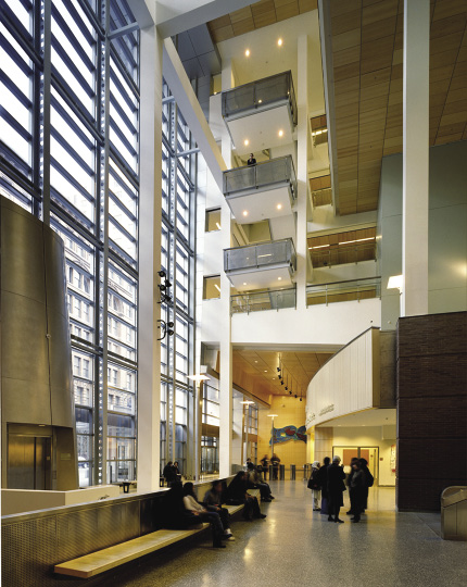 Baruch College Newman Vertical Campus main lobby